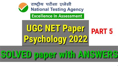 Ugc Net Jrf Psychology Paper Psychology Paper Net Paper