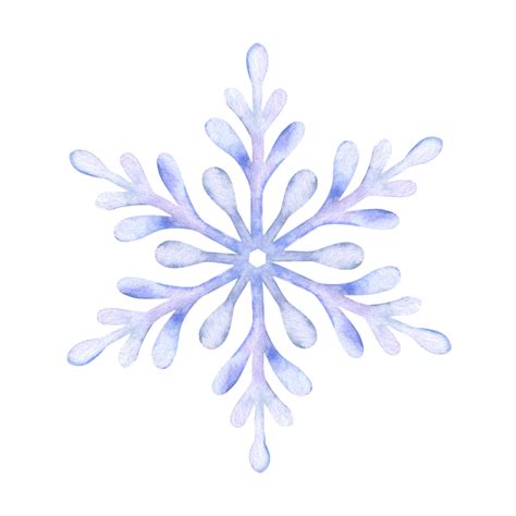 Snowflake Watercolor Illustration Isolated Holiday Traditional