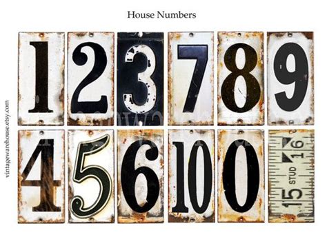 Antique House Numbers Grungy French Enamel By Vintagewarehouse 250