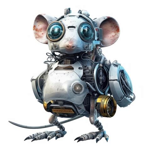 Premium AI Image | A mouse is standing in front of a white background.