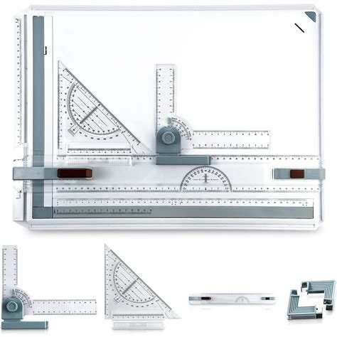 A3 Portable Drawing Board, Multi-Function Metric Drafting Table with ...