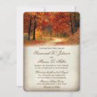 Rustic Fall Leaves Autumn Wedding Invitations | Zazzle