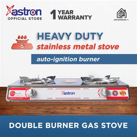 Astron Gs Heavy Duty Double Burner Gas Stove Stainless Body