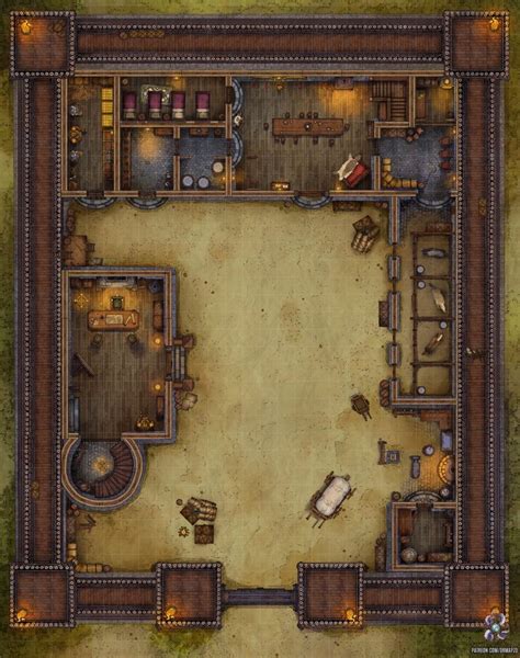 Bandit Hq Public X Dr Mapzo Tabletop Rpg Maps Fantasy Map