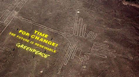 Greenpeace Treads On Ancient Nazca Lines Site To Urge Renewable Energy