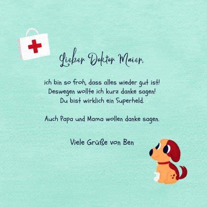 Dankeskarte Von Kind F R Arzt Doktor Send A Smile