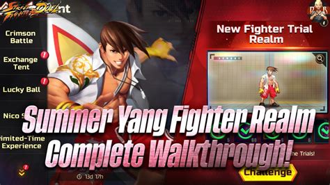 SF Duel Summer Yang Fighter Realm Trial Free Rewards Teams