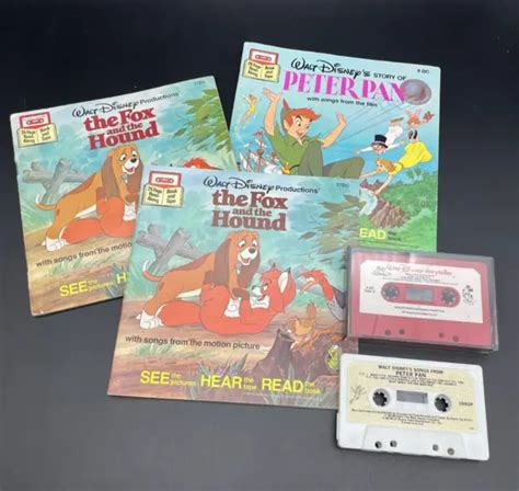 Walt Disney Storyteller Read Along Book Cassette Tape Peter Pan And Fox