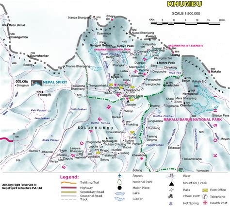 Everest Three High Passes Trek Map