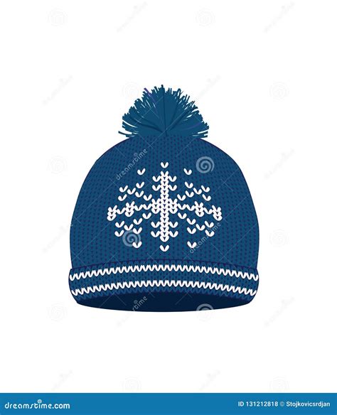 Knitted Winter Clothes Vector Illustration Skarf With Pattern 247573026