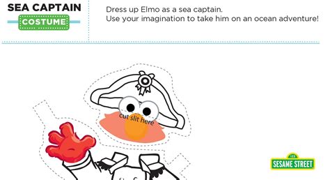 Elmo the Musical: Sea Captain Costume Printable | Sesame Street | PBS ...