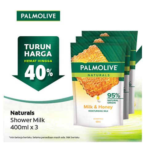 Promo Palmolive Naturals Milk Honey Shower Gel Sabun Mandi Ml X