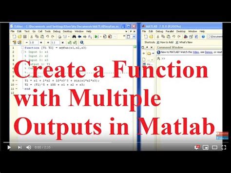 How To Create A Function With Multiple Inputs As Well As Outputs In