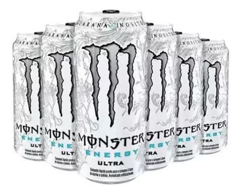 Energético Monster Energy Zero Ultra 473ml Branco 6 Unidades