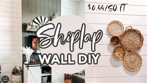 Diy Shiplap Wall Cheap And Easy Shiplap Wall Tutorial Part 1 Youtube