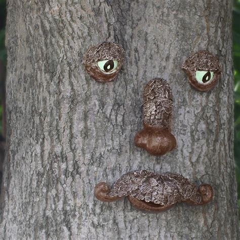 Tree Face Decor Outdoor Fun Old Man Tree Sculpture... – Vicedeal