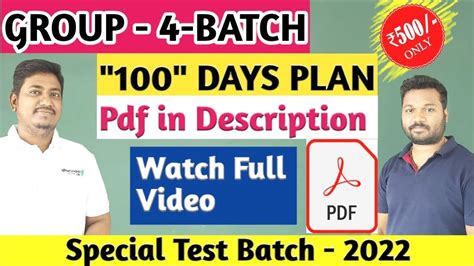 GROUP 4 100 DAYS STUDY PLAN FOR NEW STUDENT SPECIAL TEST BATCH 2022