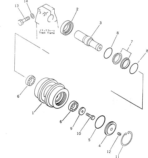 CARRIER ROLLER ASS Y 14X 30 00142 KOMATSU Part Catalog