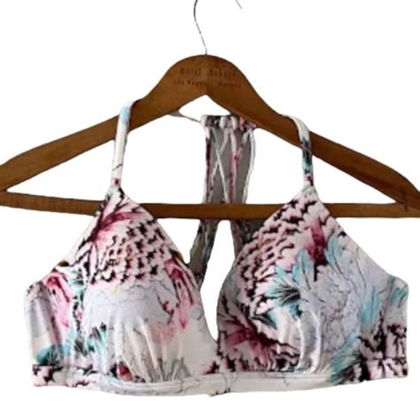 Athleta Swim Athleta Aqualuxe Lotus Strappy Back Bikini Top Poshmark