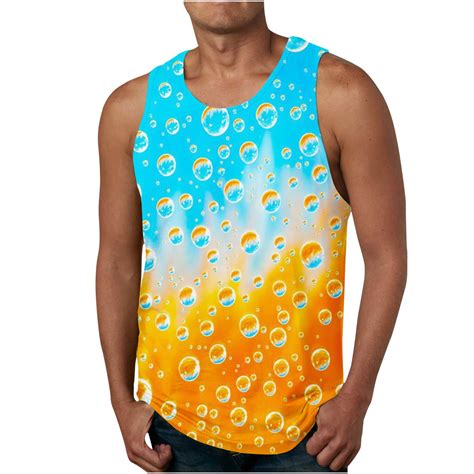 Txeol Men Tank Tops Big And Tallmens Beach Tank Top Summer 3d Graphic