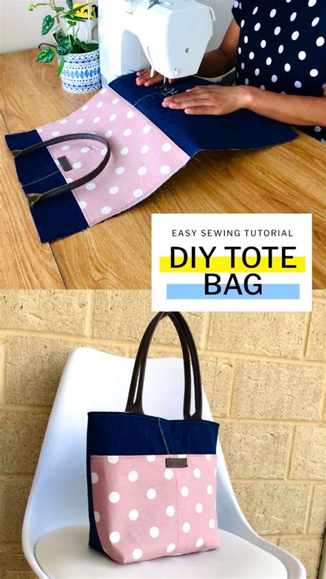 Diy Cute Tote Bag Tote Bags Sewing Purse Sewing Patterns Tote Bag Pattern Free