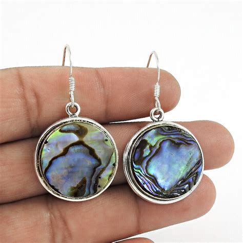 Geschenk F R Sie Abalone Muschel Edelstein Ohrringe Silber Schmuck