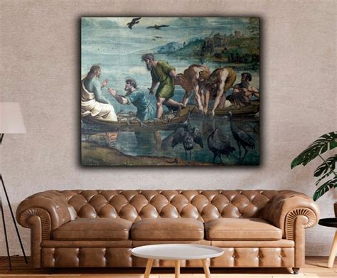 Raffaello Sanzio The Miraculous Draft Of Fishes 1516 Canvas Print Wall