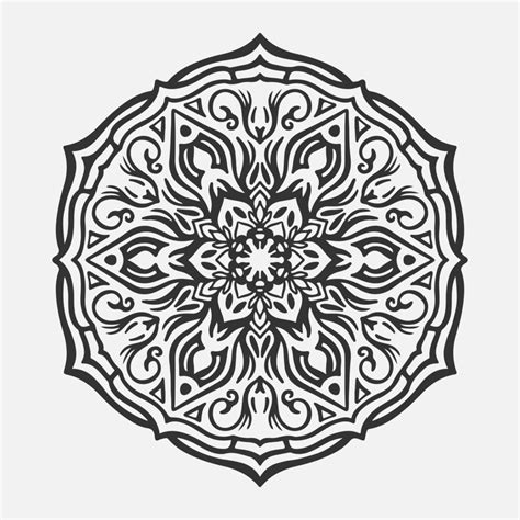 Circular Flower Mandala On White Vector Art At Vecteezy