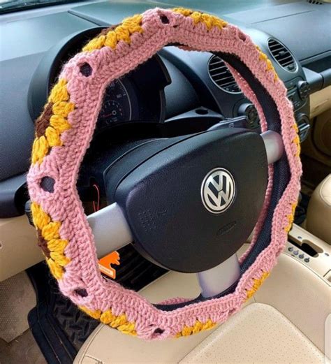 Crochet Car Steering Wheel Cover Crochet Crochet Patterns Samfree