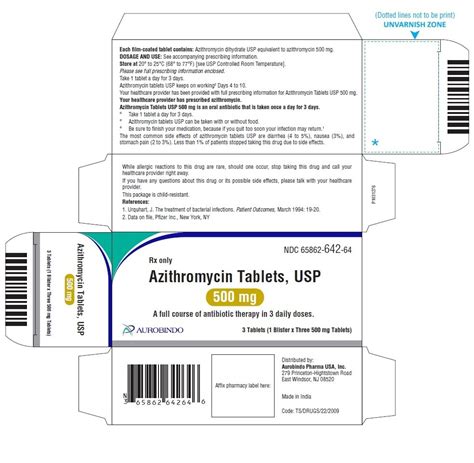 Azithromycin Tablets Package Insert