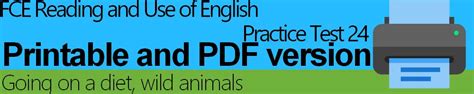 FCE Reading And Use Of English Practice Test 24 Printable EngExam Info