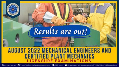 Mechanical Engineer August Prc Board Exam Result Education In