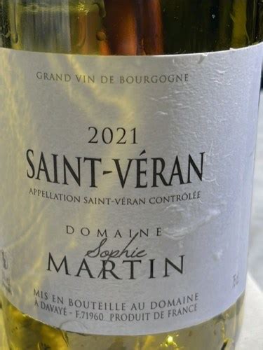 Domaine Sophie Martin Saint V Ran Vivino Us