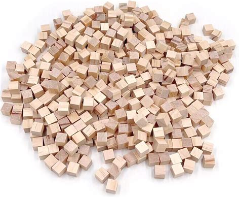 Amazon 8PACK Wooden Blocks For Crafts Unfinished Wood Cubes