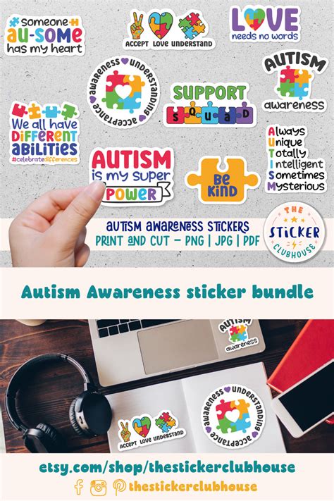 Autism Awareness Stickers, Autism Sticker Bundle, Neurodivergent ...