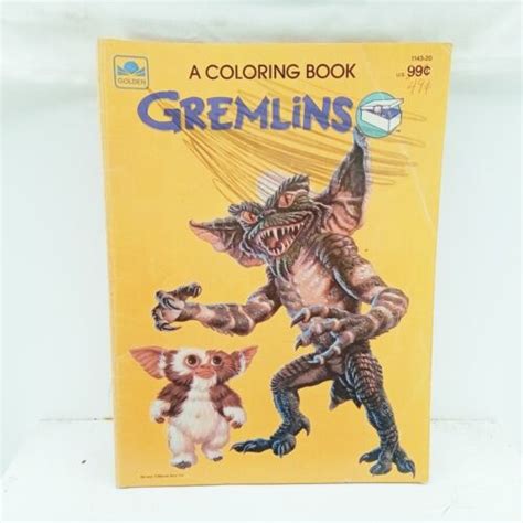 Vintage Gremlins Coloring Book Golden Books Paperback Warner Bros