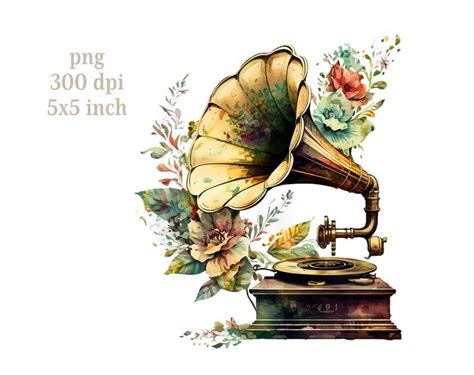 Gramophone Clipart Music Player Music Record Vintage Clipart Retro