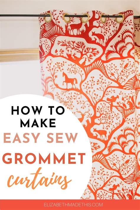 How to make curtains with grommets [and lining] - Elizabeth Made This