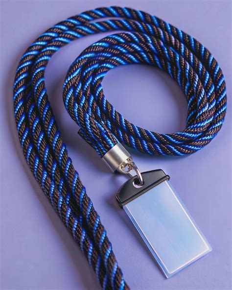 Premium Photo A Blue And White Tag Is Hanging From A Blue And White Rope