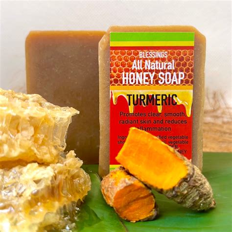 Honey Turmeric Soap Blessings All Natural Jamaica