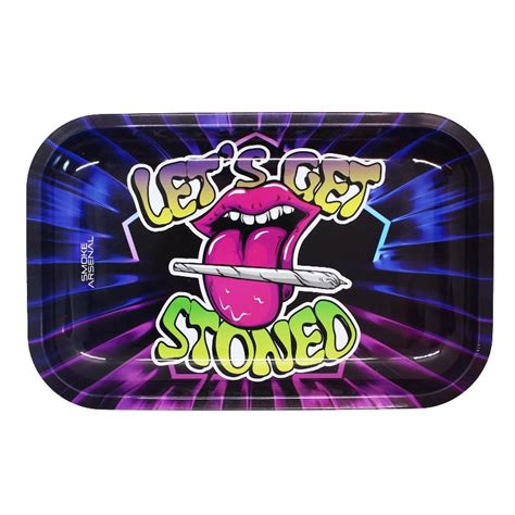 Smoke Arsenal Lets Get Stoned Rolling Tray The Juicyjoint