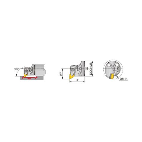 Tungaloy Replaceable Boring Bar Heads Compatible Insert Style DNMG