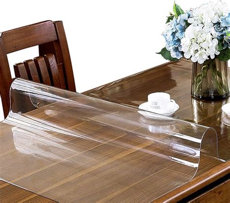 ETECHMART Clear PVC Table Top Protector 1 5mm Thick Multi Size 20 X 48