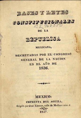 La Constitución Centralista De 1836