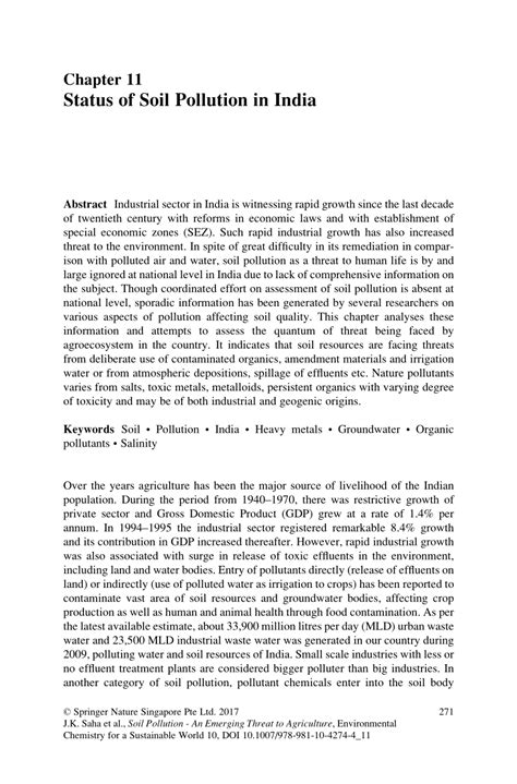 (PDF) Status of Soil Pollution in India