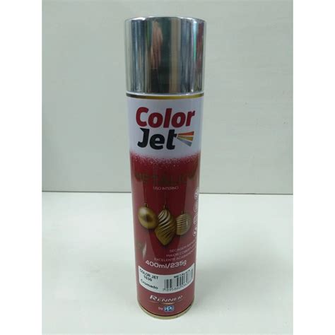 Tinta Spray Uso Geral Color Jet Cromado Ml Renner Shopee Brasil