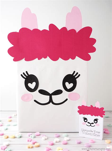 Llama Valentine Card Box Artsy Fartsy Mama