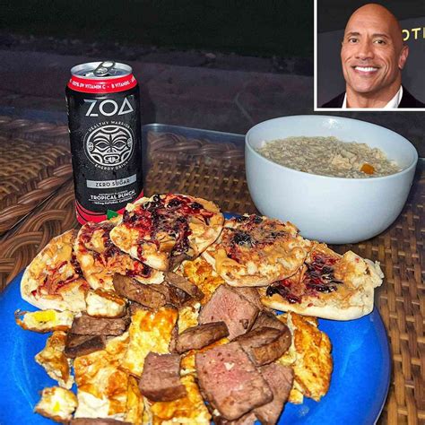 Dwayne Johnson Shows Off Epic Breakfast of Steak, Eggs, Oatmeal and 5 ...