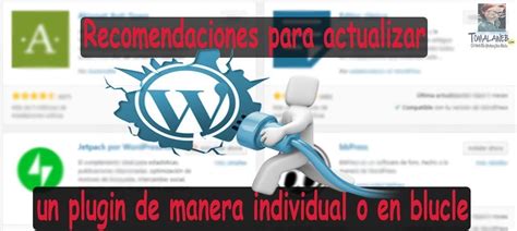 Recomendaciones Para Actualizar Plugins En Wordpress De Manera Individual O En Bucle 1 En