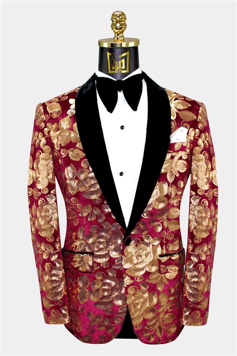 Burgundy And Gold Tuxedo Jacket Gentleman S Guru